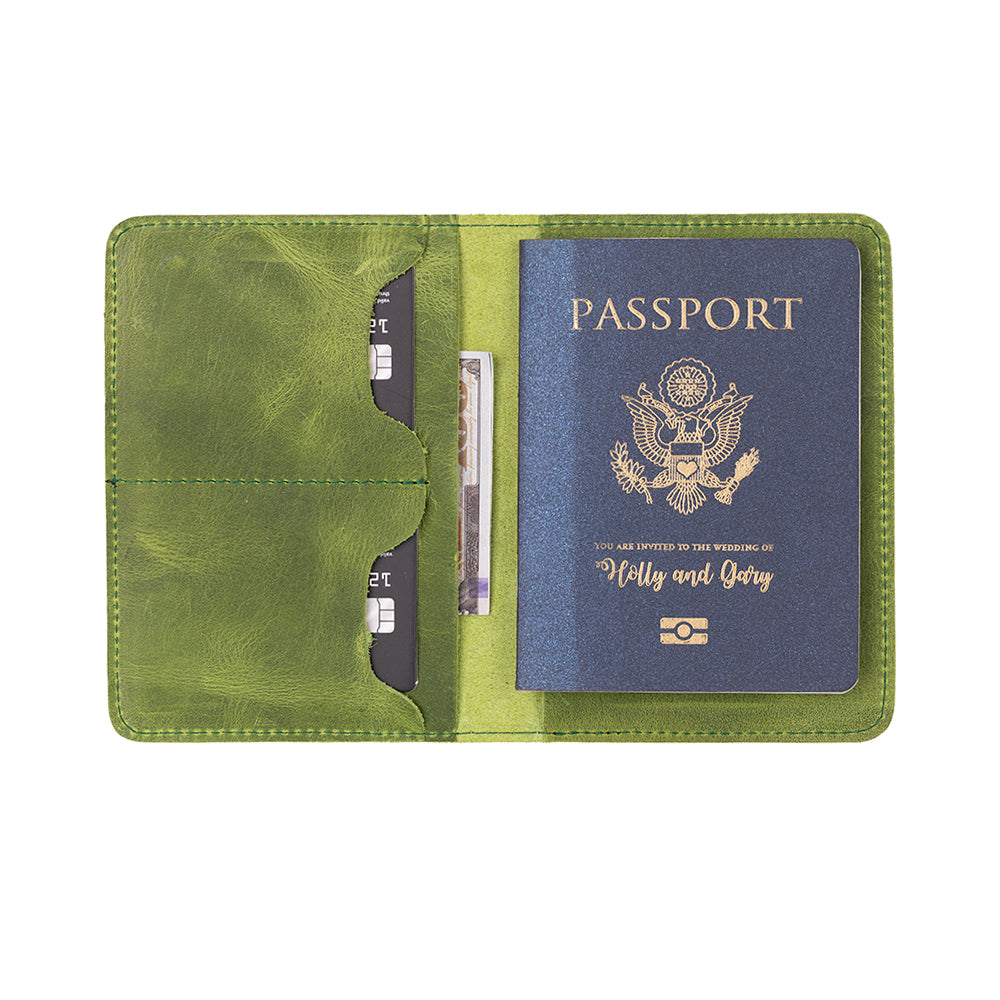 Nomera Handmade Personalized Leather Passport Wallet
